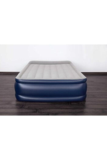 TSUMAB Bestway Queen Size Air Bed with Built-In Pump – Comfort Raised Inflatable Mattress