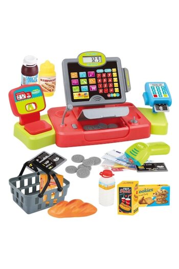 SHOPIENS Toy Set, Mini Market, 23 Pieces, Multicolor, With Sound and Light, MYONNA IT & E- COMMERCE ®
