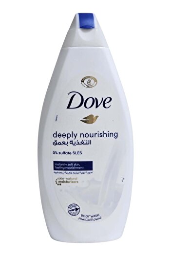 Dove Shower Gel Deep Nourishment for Instant Skin Relief, Sulfate & Paraben Free, 500ml