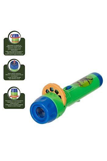 SHOPIENS Dinosaur Projector Flashlight, Green, 3 Slides, Batteries Included, MYONNA IT & E- COMMERCE ®