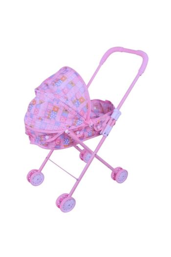 SHOPIENS Doll Stroller, Pink, Metal and Plastic, 53cm, MYONNA IT & E- COMMERCE ®