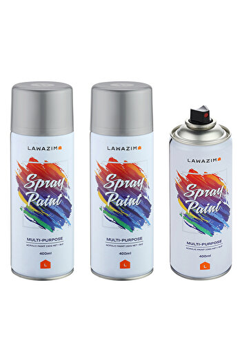 Lawazim Spray Paint Set 3 Piece - Multi-Surface 400ml Quick-Drying Paint for Indoor and Outdoor Use