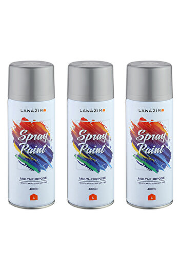 Lawazim Spray Paint Set 3 Piece - Multi-Surface 400ml Quick-Drying Paint for Indoor and Outdoor Use