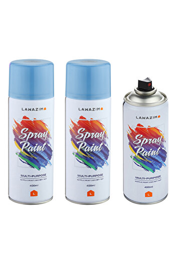 Lawazim Spray Paint Set 3 Piece - Multi-Surface 400ml Quick-Drying Paint for Indoor and Outdoor Use