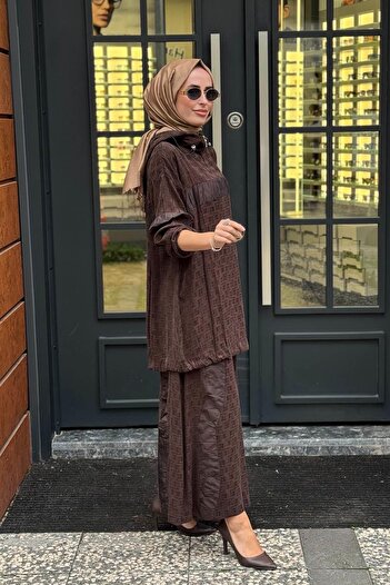 MissWhence Pantolonlu Takım 38034 Kahve