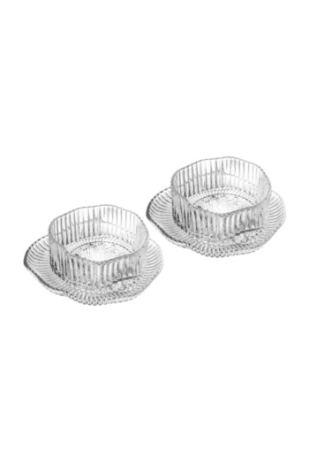 casa rosa 12-piece glass dessert serving set