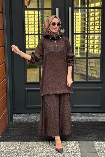 MissWhence Pantolonlu Takım 38034 Kahve