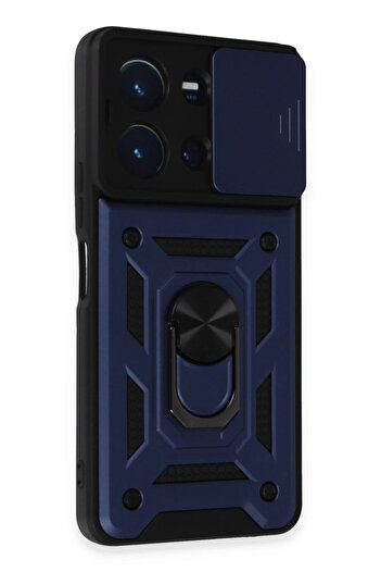 NewFace Hn-Shop Vivo Y36 Case Pars Silicone with Lens Ring - Navy Blue