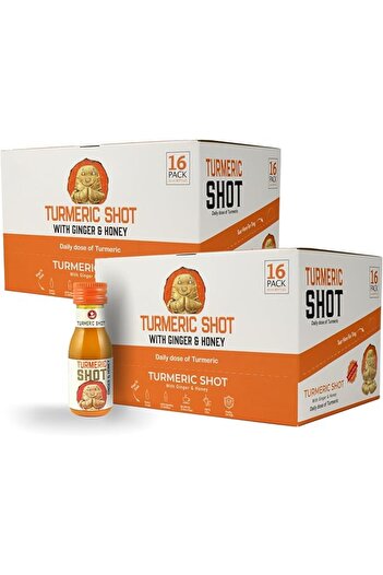 The Ginger People Turmeric Shot | Premium Turmeric Beverage | Natural Turmeric Ginger Honey Lemon 30ml (2 Set 32)