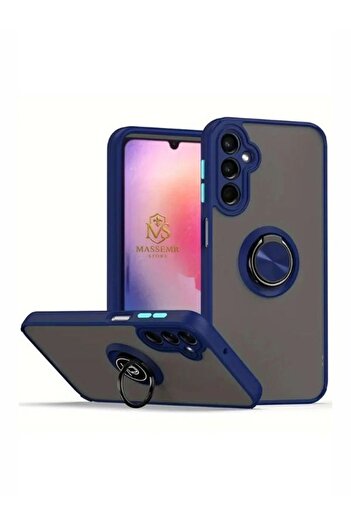 Massemr Samsung Galaxy S24 Compatible Silicone Case with Ring |   Premium Protection Phone Cover with Magnetic Stand