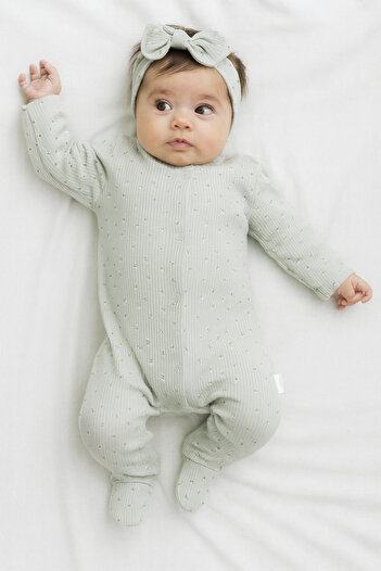 greenmoss 100% Cotton Daisy Patterned Baby Romper
