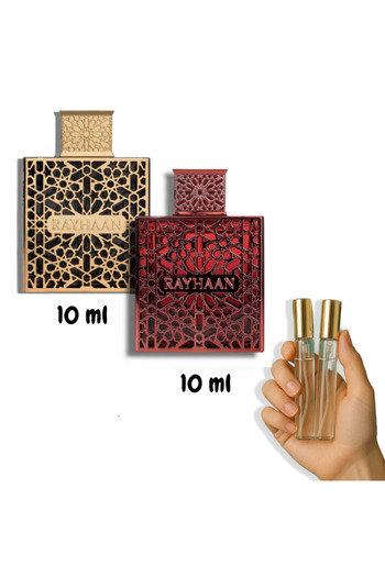 Rayhaan sample 10ml of ( Elixir + Crimson ) Eau de parfum