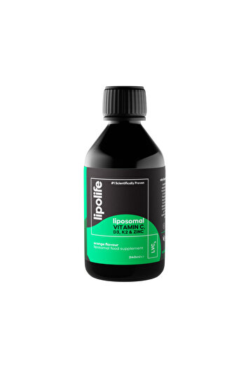lipolife Nou LVC ​​3 - Vitamina C, D 3, K 2 plus Zinc lipozomala 240 ml