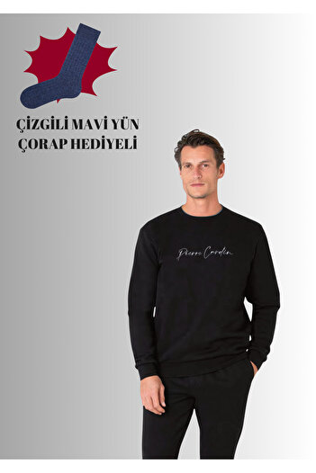 Pierre Cardin 3 Yarn Cotton Crew Neck Long Sleeve Straight Leg Tracksuit Set (with Wool Socks Gift) Qp6K1E1K5R