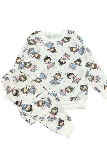 Arya Nisa Kids Girl's Ballet Dance Printed 100% Cotton Seasonal Pajama Set