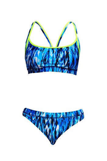 FUNKİTA Wing Streak Women's Bikini Set – Sports Top & Brief Bottom, Comfortable and Stylish