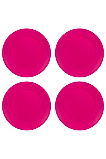 Vervo.ro pentru minți curioase Set of 4 Fuchsia Plastic Plates 23 cm