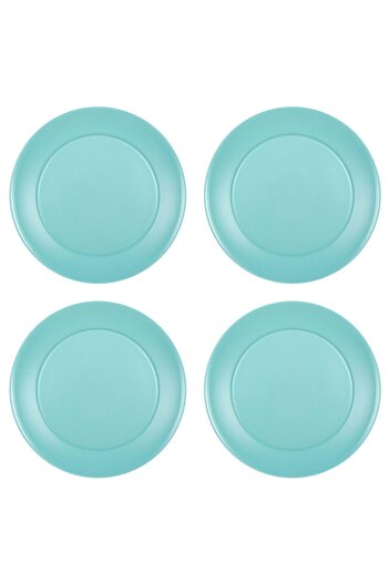 Vervo.ro pentru minți curioase Set of 4 plastic plates, green, 23 cm diameter