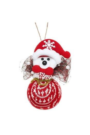 OEM Christmas luminous decoration for the tree, Handmade, Special model, Bear, Textile/Plastic, 17 cm, R