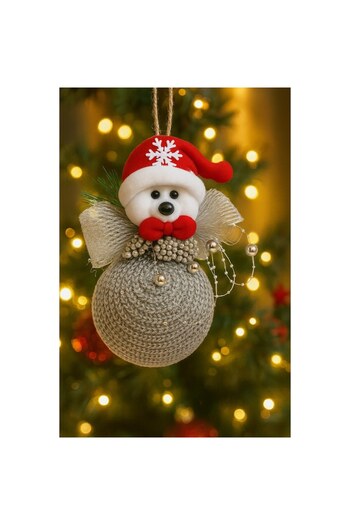 OEM Christmas luminous decoration for the tree, Handmade, Special model, Bear, Textile/Plastic, 17 cm, G