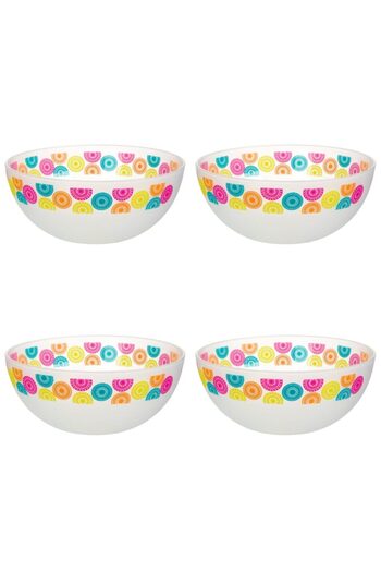 Vervo.ro pentru minți curioase Bowl set, 4 pieces, 3.3 l, Plastic, White