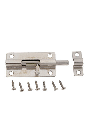 Lawazim Sliding Door Latch - 5 Inch Barrel Bolt Lock with Screws for Doors, Cabinets, and Gates