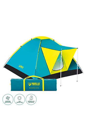 TSUMAB Outdoor Waterproof Camping Tent – 4 Person, Portable Double Layer Design