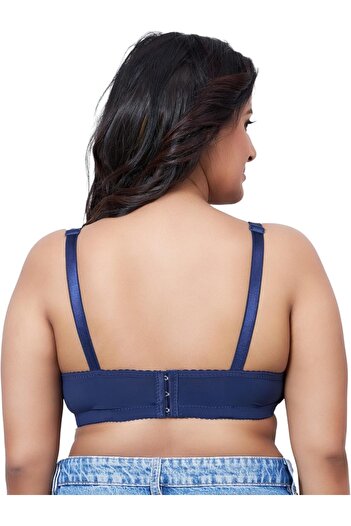 Glamroot Women Full Coverage Plus Size Padded Everyday Bra, Size 40B-44B