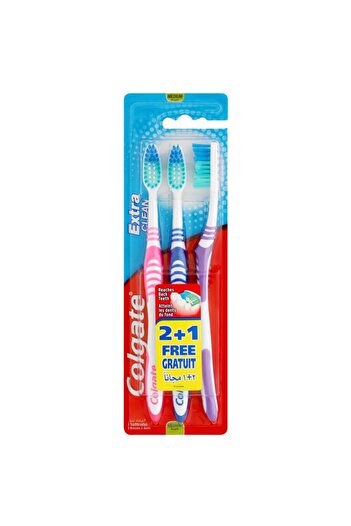 Colgate Colgate Extra Clean 2+1 Medium Toothbrush