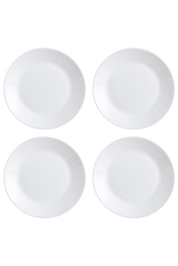 Vervo.ro pentru minți curioase 4-piece plate set in Opal, White, diameter 25 cm