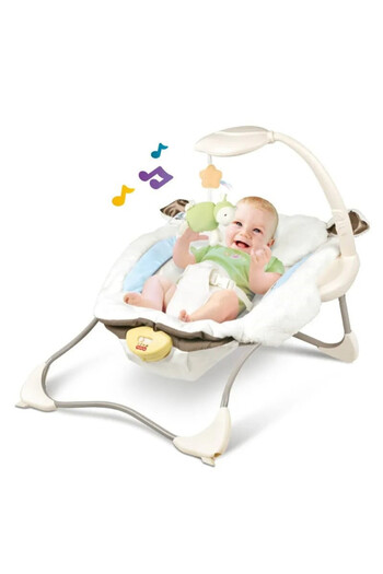 TSUMAB Baby Soothing Bouncer with Music, Vibration & Hanging Toys – Soft Cushion Seat