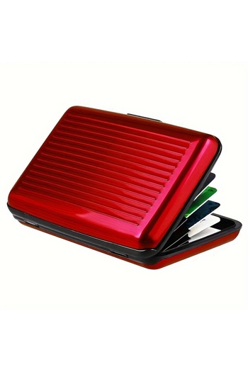 Boldy Aluminum Card Holder - Card Holder with Cover - Travel Card Holder - Business Card Holder with Cover - Card Organizer