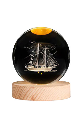 THK ® Crystal Ball Night Light for children, 8cm, 3D, USB Powered, Anniversary, Birthday