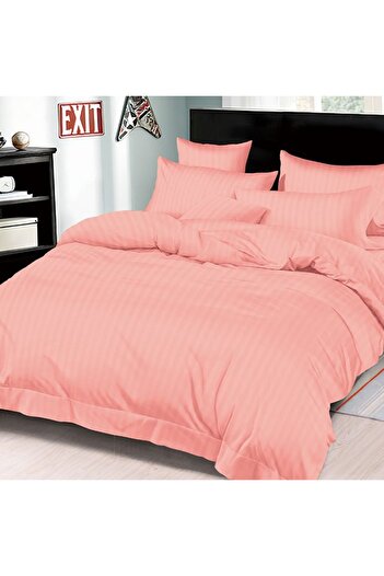 OEM Damask Bed Linen with Elastic 180x200 Premium Coral (Fine)