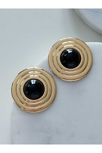 CHARMLUCKY Steel Button Earring
