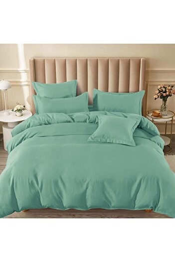 OEM Bed Linen with Elastic 180x200 Junne Mint 6 Pieces (Fine)