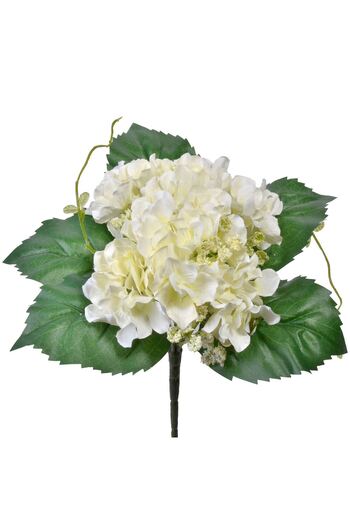 OEM Floare Artificiala Buchet Hortensie Alba 22cm