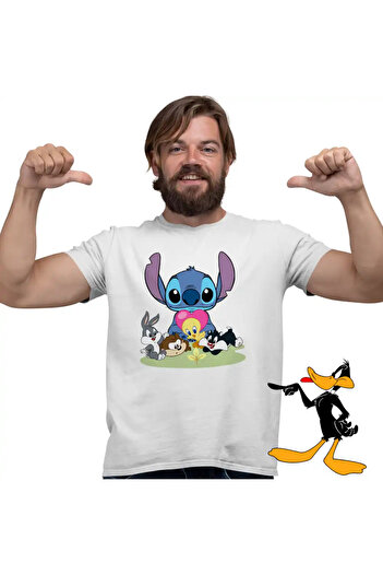 OEM Men's T-Shirt Daffy Duck Stitch Bugs Bunny Tweety Old Cartoons
