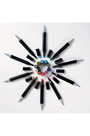zola Set of 168 double markers, alcohol-based ink, fine and coarse tip, storage bag