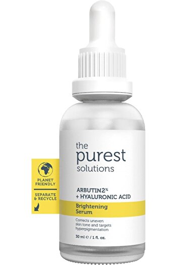 The Purest Solutions Arbutin 2% + Hyaluronic Acid Skin Brightening Serum - Removes Uneven Skin Tone