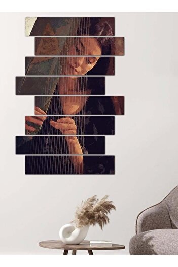 Generic Modern wall painting of a woman - 24501 - divided into eight pieces