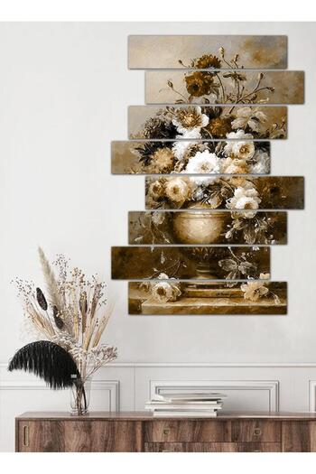 Generic Modern wall panel with a flower vase - 25515 - divided into eight pieces
