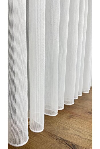 istper Ecru Macaroni Tulle Curtain |   1/3 Often Folded |   Lead |   Suitable for Living Room, Sitting Room and Bedroom