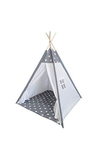 OEM Indian Style Kids Room Tent White Grey 120x120x150cm