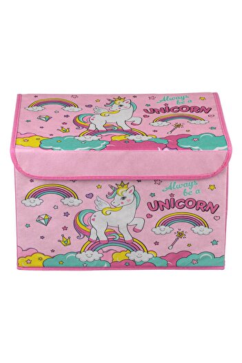OEM Unicorn Textile Storage Box with Lid 40x30x25cm