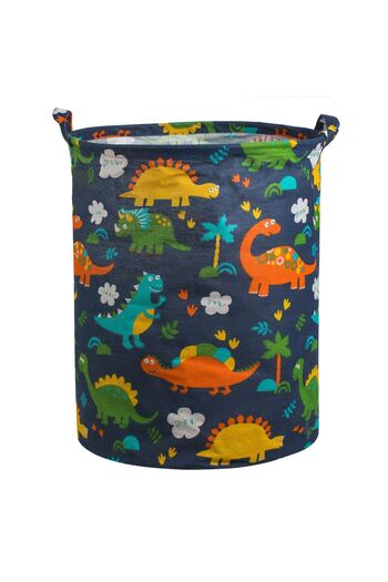 OEM Blue Laundry Basket with Dinosaur Pattern for Children Ø35x45cm