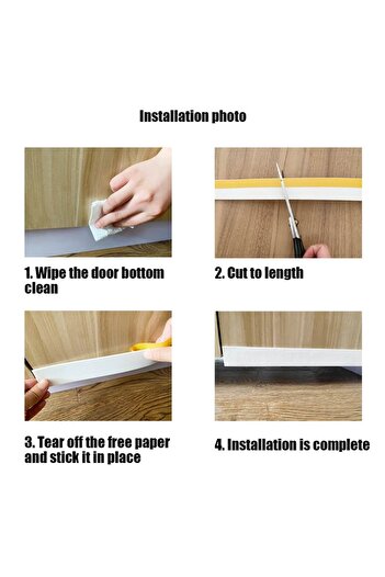 OEM White Waterproof Self-Adhesive Sealing Strip for Door/Window 1m