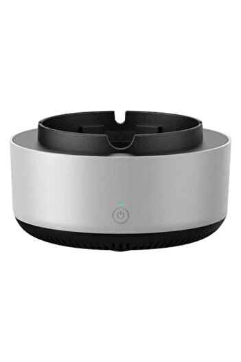 OEM Black Gray Plastic Ashtray with Automatic Air Cleaning System Ø13x7cm