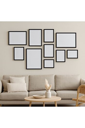 OEM Decorative Picture Mat Made of Black Wood 54x74cm