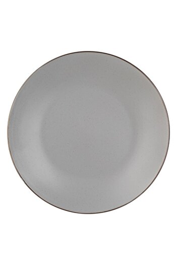 OEM Grey "Metallic" Ceramic Fruit Plate 21cm